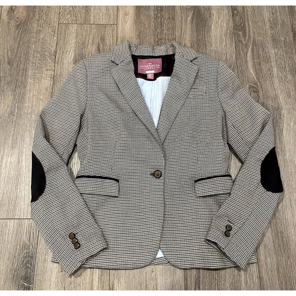 Saville Row Houndstooth Patterned Blazer SZ M